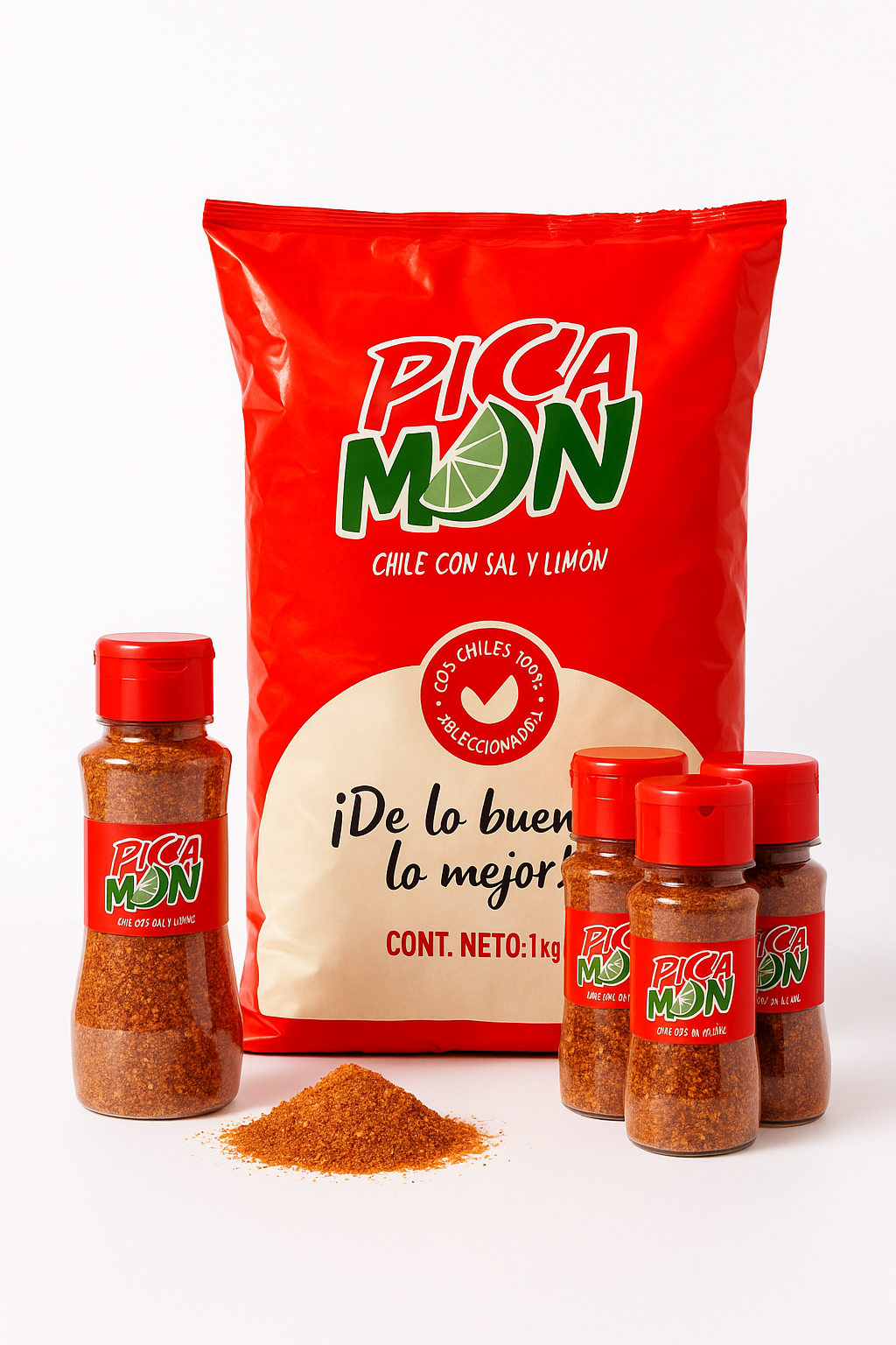 PicaMon Chili Lemon & Salt Powder – 5oz & 1kg | Spicy Mexican Seasoning